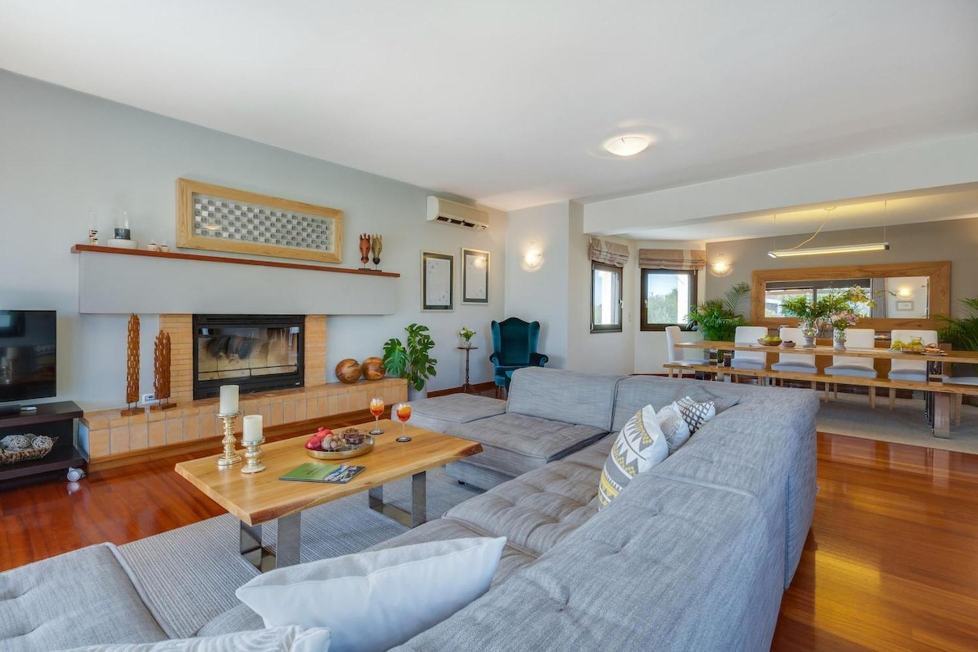Villa Ampelaki - Premium Villa With Heated Pool Kounoupidhianá Eksteriør billede