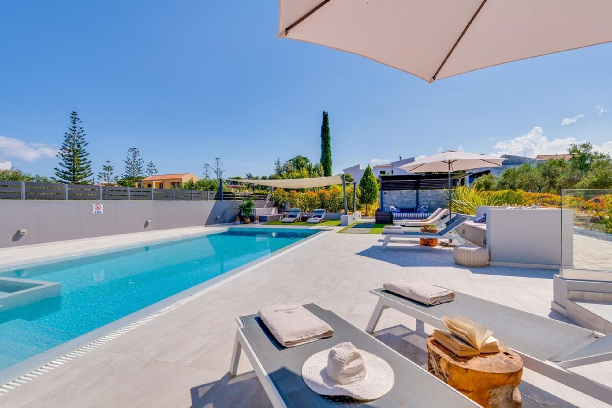 Villa Ampelaki - Premium Villa With Heated Pool Kounoupidhianá Eksteriør billede